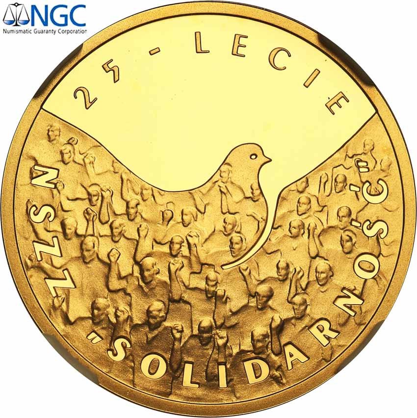 III RP. 200 złotych 2005 25 lat Solidarności NGC PF69 ULTRA CAMEO